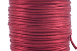 KONMAY 5 Rolls 2.0mm  Nylon Satin Silk Beading Cord, Rattail Cord, Macrame Beading String