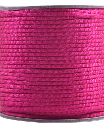 KONMAY 5 Rolls 2.0mm  Nylon Satin Silk Beading Cord, Rattail Cord, Macrame Beading String