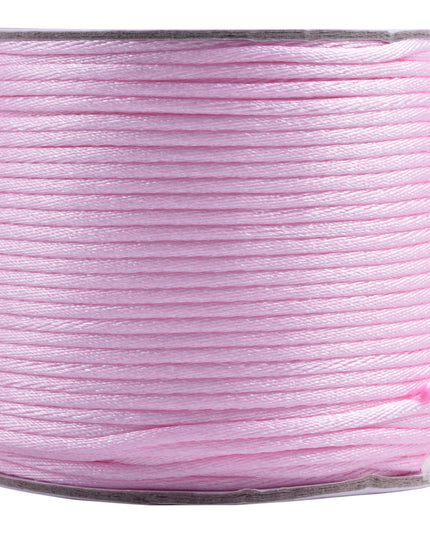 KONMAY 5 Rolls 2.0mm  Nylon Satin Silk Beading Cord, Rattail Cord, Macrame Beading String