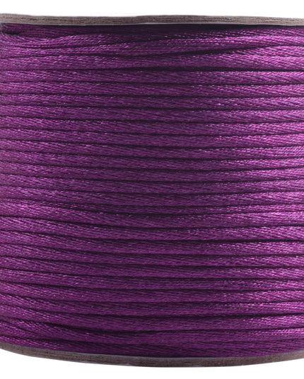 KONMAY 5 Rolls 2.0mm  Nylon Satin Silk Beading Cord, Rattail Cord, Macrame Beading String