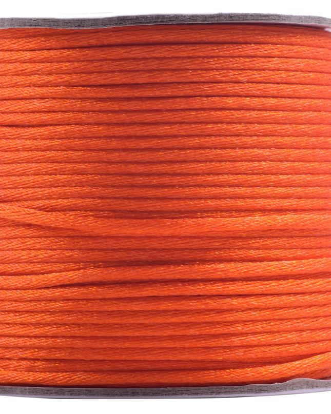 KONMAY 5 Rolls 2.0mm  Nylon Satin Silk Beading Cord, Rattail Cord, Macrame Beading String