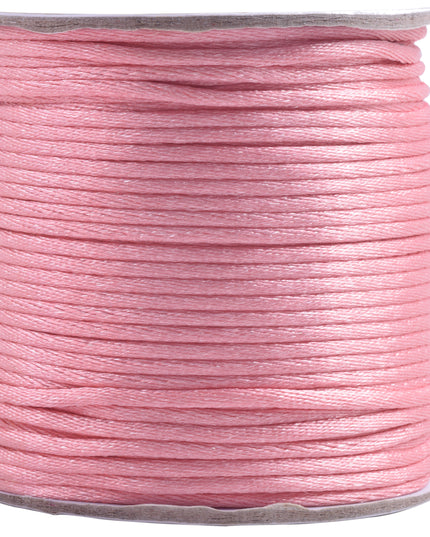 KONMAY 5 Rolls 2.0mm  Nylon Satin Silk Beading Cord, Rattail Cord, Macrame Beading String