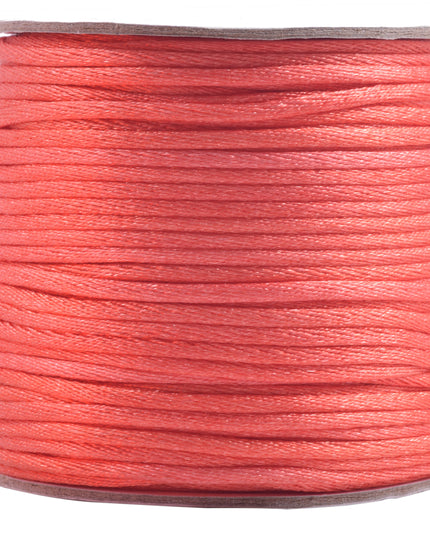 KONMAY 5 Rolls 2.0mm  Nylon Satin Silk Beading Cord, Rattail Cord, Macrame Beading String