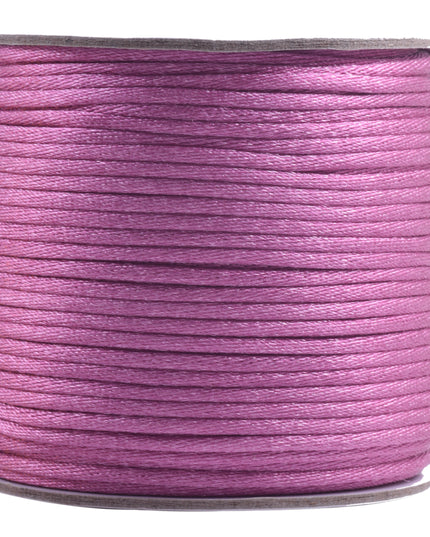 KONMAY 5 Rolls 2.0mm  Nylon Satin Silk Beading Cord, Rattail Cord, Macrame Beading String