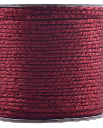 KONMAY 5 Rolls 2.0mm  Nylon Satin Silk Beading Cord, Rattail Cord, Macrame Beading String