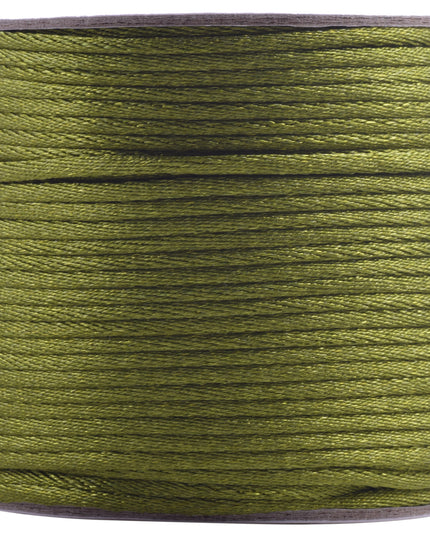 KONMAY 5 Rolls 2.0mm  Nylon Satin Silk Beading Cord, Rattail Cord, Macrame Beading String