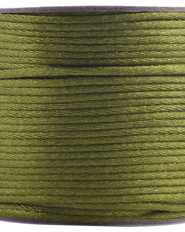 KONMAY 5 Rolls 2.0mm  Nylon Satin Silk Beading Cord, Rattail Cord, Macrame Beading String