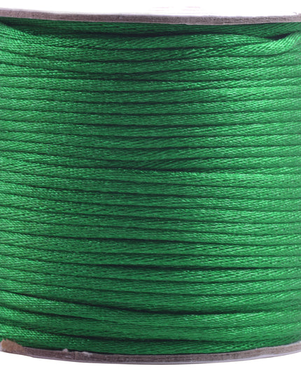 KONMAY 5 Rolls 2.0mm  Nylon Satin Silk Beading Cord, Rattail Cord, Macrame Beading String