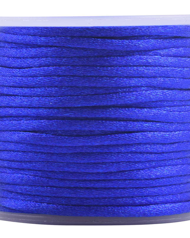 KONMAY 5 Rolls 2.0mm  Nylon Satin Silk Beading Cord, Rattail Cord, Macrame Beading String