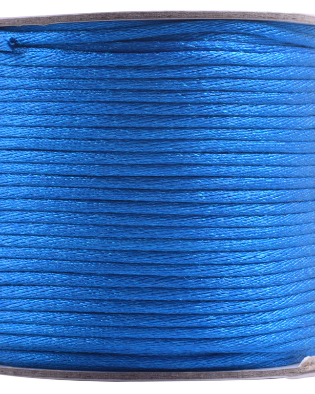 KONMAY 5 Rolls 2.0mm  Nylon Satin Silk Beading Cord, Rattail Cord, Macrame Beading String