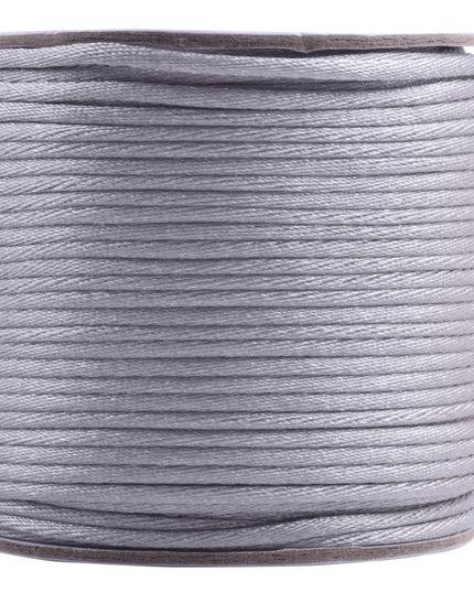 KONMAY 5 Rolls 2.0mm  Nylon Satin Silk Beading Cord, Rattail Cord, Macrame Beading String