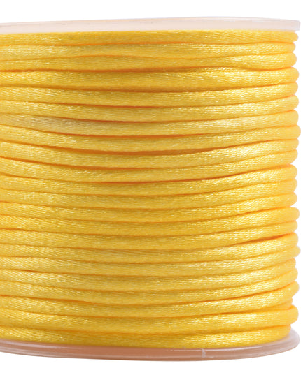 KONMAY 5 Rolls 1.5mm Nylon Rattail Satin Silk Beading Cord Macrame Thread for Jewelry Making, Chinese Knotting, Beading,