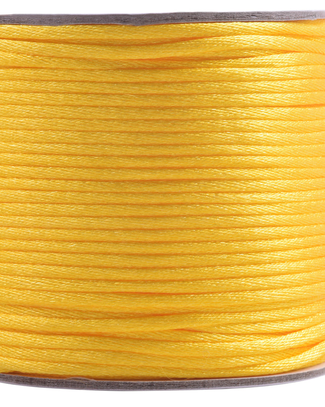 KONMAY 5 Rolls 2.0mm  Nylon Satin Silk Beading Cord, Rattail Cord, Macrame Beading String