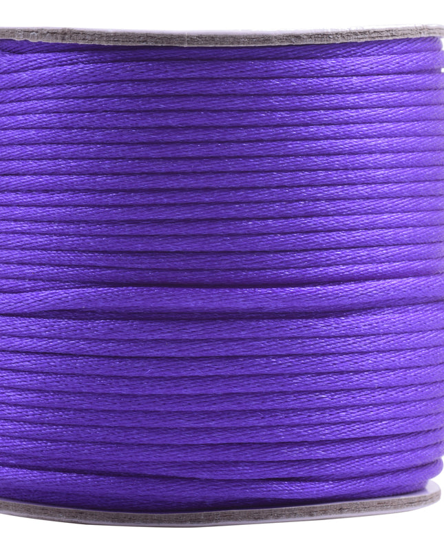 KONMAY 5 Rolls 2.0mm  Nylon Satin Silk Beading Cord, Rattail Cord, Macrame Beading String