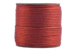 KONMAY 5 Rolls 2.0mm  Nylon Satin Silk Beading Cord, Rattail Cord, Macrame Beading String