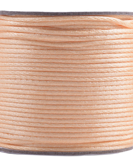 KONMAY 5 Rolls 2.0mm  Nylon Satin Silk Beading Cord, Rattail Cord, Macrame Beading String