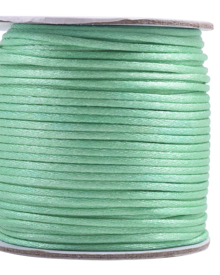 KONMAY 5 Rolls 2.0mm  Nylon Satin Silk Beading Cord, Rattail Cord, Macrame Beading String