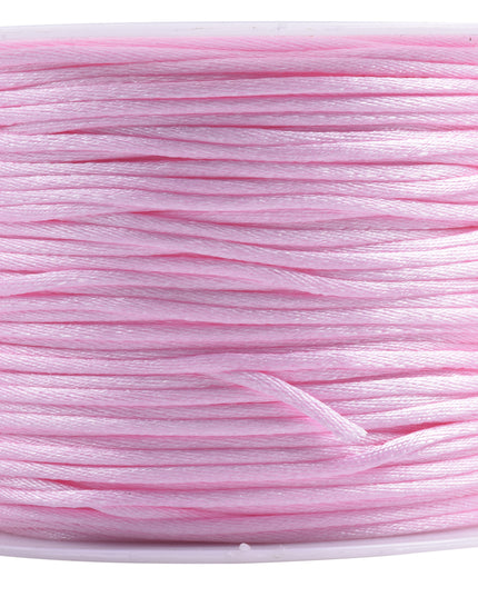 KONMAY 5 Rolls 1.5mm Nylon Rattail Satin Silk Beading Cord Macrame Thread for Jewelry Making, Chinese Knotting, Beading,