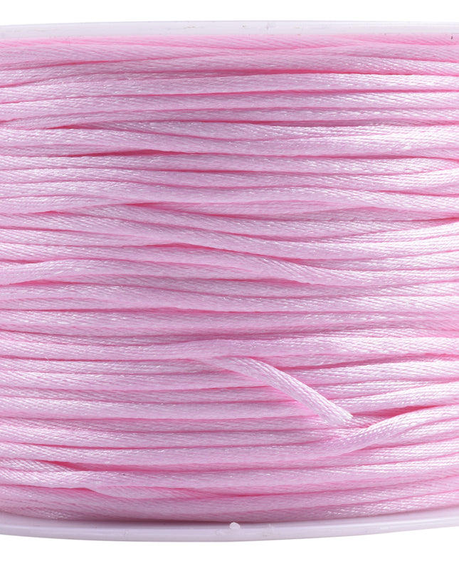 KONMAY 5 Rolls 1.5mm Nylon Rattail Satin Silk Beading Cord Macrame Thread for Jewelry Making, Chinese Knotting, Beading,