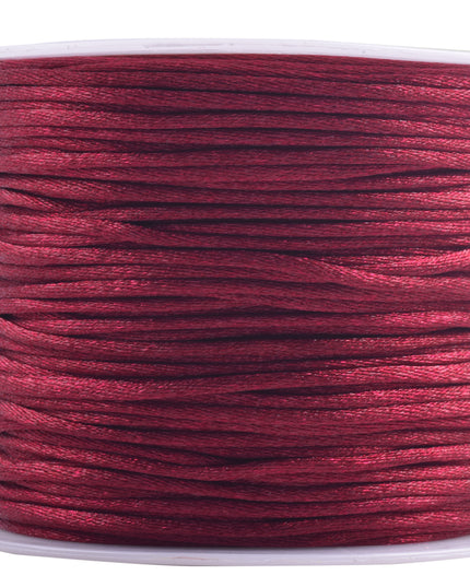 KONMAY 5 Rolls 1.5mm Nylon Rattail Satin Silk Beading Cord Macrame Thread for Jewelry Making, Chinese Knotting, Beading,