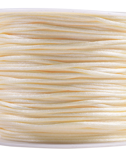 KONMAY 5 Rolls 1.5mm Nylon Rattail Satin Silk Beading Cord Macrame Thread for Jewelry Making, Chinese Knotting, Beading,