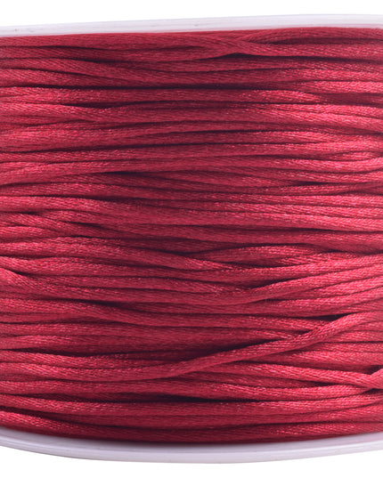 KONMAY 5 Rolls 1.5mm Nylon Rattail Satin Silk Beading Cord Macrame Thread for Jewelry Making, Chinese Knotting, Beading,