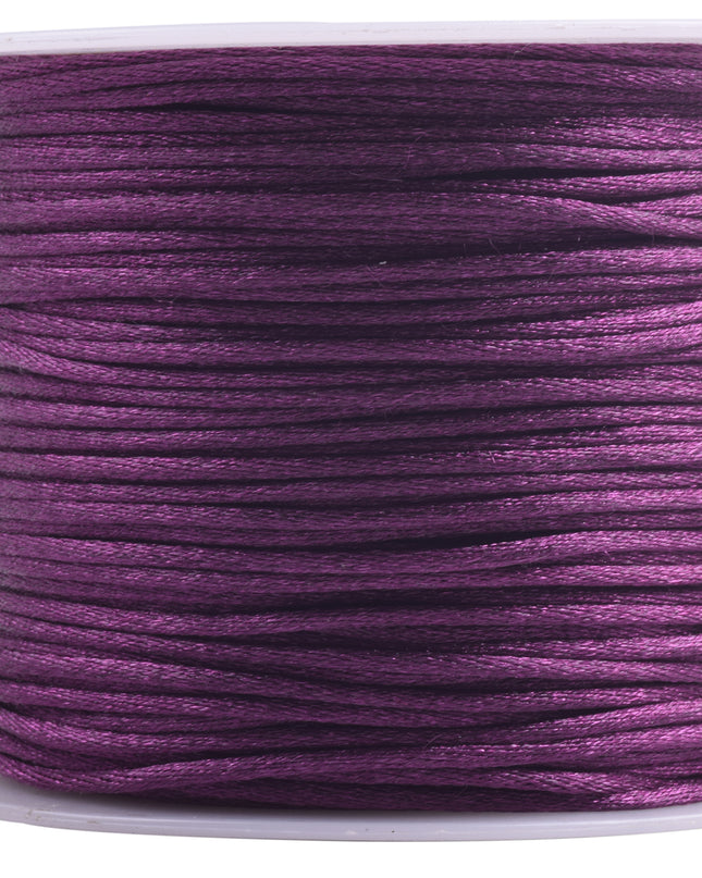 KONMAY 5 Rolls 1.5mm Nylon Rattail Satin Silk Beading Cord Macrame Thread for Jewelry Making, Chinese Knotting, Beading,