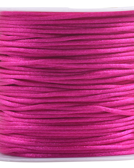 KONMAY 5 Rolls 1.5mm Nylon Rattail Satin Silk Beading Cord Macrame Thread for Jewelry Making, Chinese Knotting, Beading,