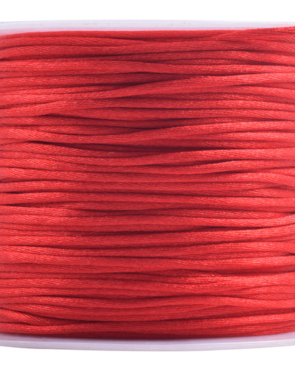 KONMAY 5 Rolls 1.5mm Nylon Rattail Satin Silk Beading Cord Macrame Thread for Jewelry Making, Chinese Knotting, Beading,