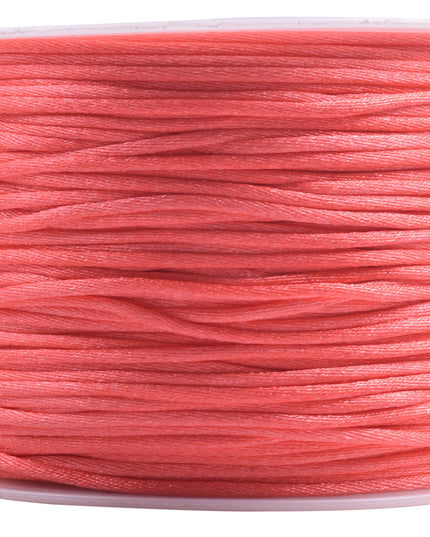 KONMAY 5 Rolls 1.5mm Nylon Rattail Satin Silk Beading Cord Macrame Thread for Jewelry Making, Chinese Knotting, Beading,
