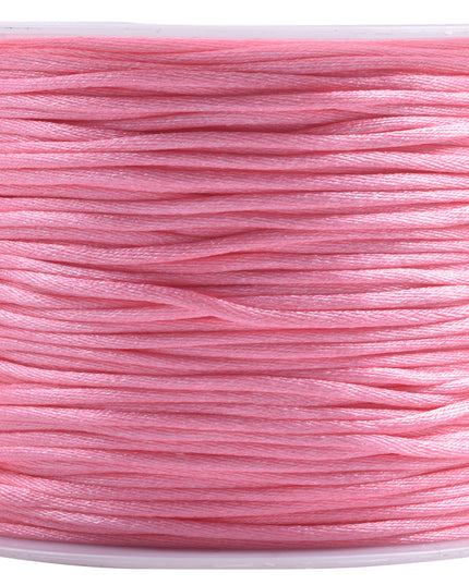 KONMAY 5 Rolls 1.5mm Nylon Rattail Satin Silk Beading Cord Macrame Thread for Jewelry Making, Chinese Knotting, Beading,