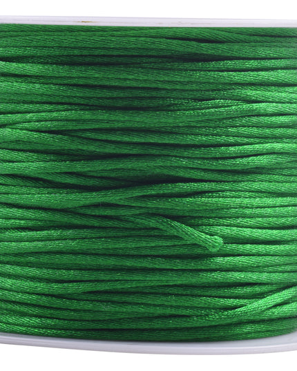 KONMAY 5 Rolls 1.5mm Nylon Rattail Satin Silk Beading Cord Macrame Thread for Jewelry Making, Chinese Knotting, Beading,