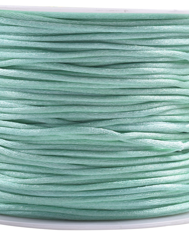 KONMAY 5 Rolls 1.5mm Nylon Rattail Satin Silk Beading Cord Macrame Thread for Jewelry Making, Chinese Knotting, Beading,