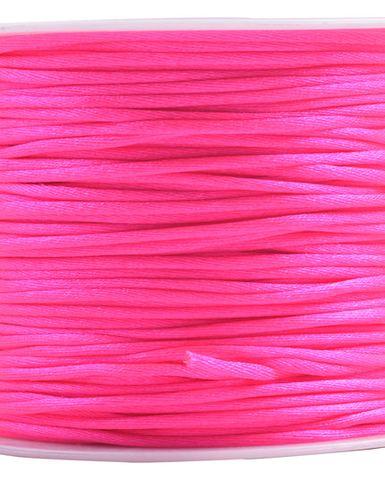 KONMAY 5 Rolls 1.5mm Nylon Rattail Satin Silk Beading Cord Macrame Thread for Jewelry Making, Chinese Knotting, Beading,