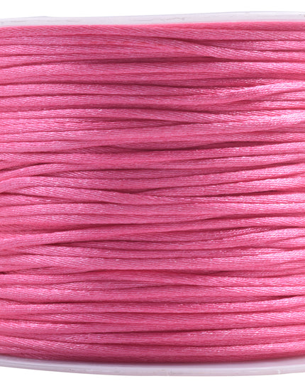 KONMAY 5 Rolls 1.5mm Nylon Rattail Satin Silk Beading Cord Macrame Thread for Jewelry Making, Chinese Knotting, Beading,