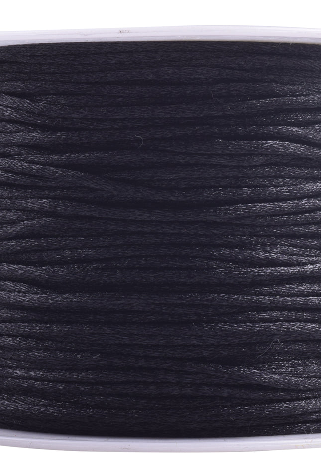 KONMAY 5 Rolls 1.5mm Nylon Rattail Satin Silk Beading Cord Macrame Thread for Jewelry Making, Chinese Knotting, Beading,