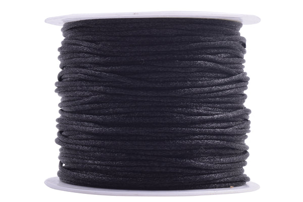 KONMAY 5 Rolls 1.5mm Nylon Rattail Satin Silk Beading Cord Macrame Thread for Jewelry Making, Chinese Knotting, Beading,