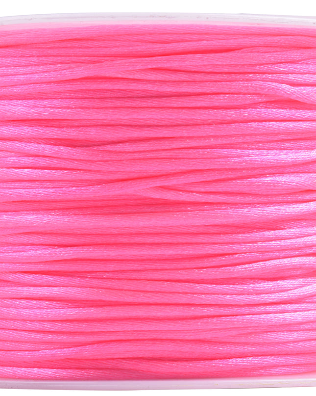 KONMAY 5 Rolls 1.5mm Nylon Rattail Satin Silk Beading Cord Macrame Thread for Jewelry Making, Chinese Knotting, Beading,