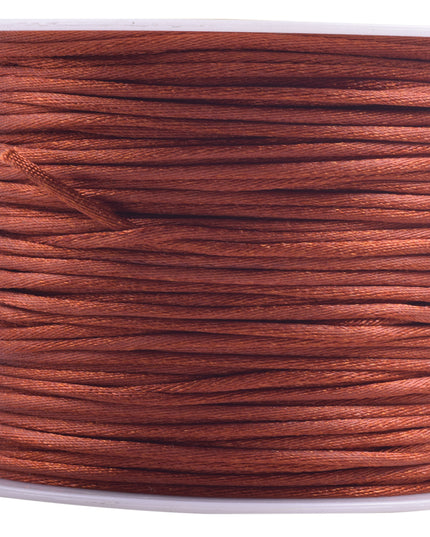 KONMAY 5 Rolls 1.5mm Nylon Rattail Satin Silk Beading Cord Macrame Thread for Jewelry Making, Chinese Knotting, Beading,