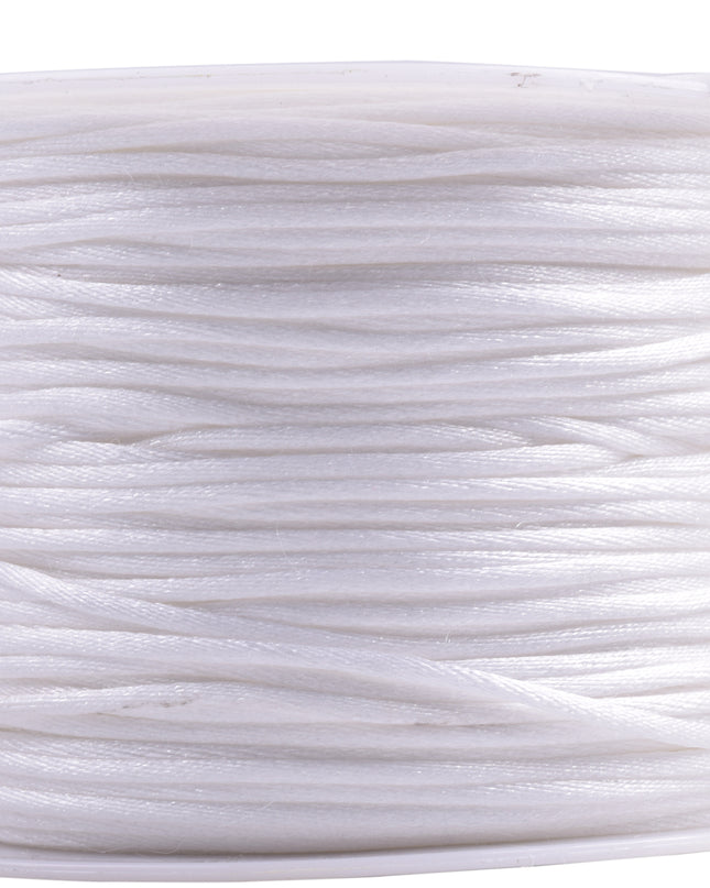 KONMAY 5 Rolls 1.5mm Nylon Rattail Satin Silk Beading Cord Macrame Thread for Jewelry Making, Chinese Knotting, Beading,