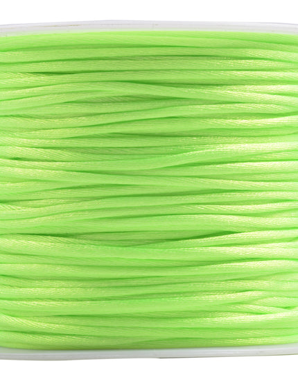 KONMAY 5 Rolls 1.5mm Nylon Rattail Satin Silk Beading Cord Macrame Thread for Jewelry Making, Chinese Knotting, Beading,