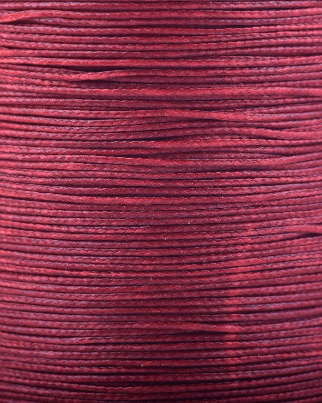 KONMAY Various Sizes and Colors of Braided Round Waxed Thread with Core for Leather Hand and Machine Sewing, Macrame, Jewelry Making
