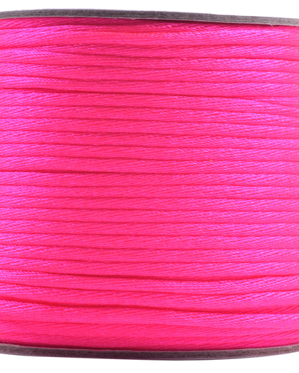 KONMAY 5 Rolls 2.0mm  Nylon Satin Silk Beading Cord, Rattail Cord, Macrame Beading String