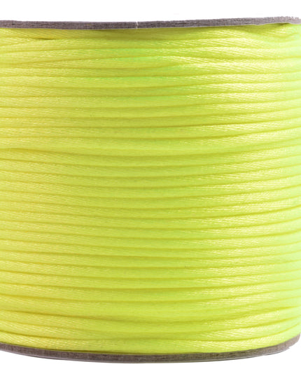KONMAY 5 Rolls 2.0mm  Nylon Satin Silk Beading Cord, Rattail Cord, Macrame Beading String