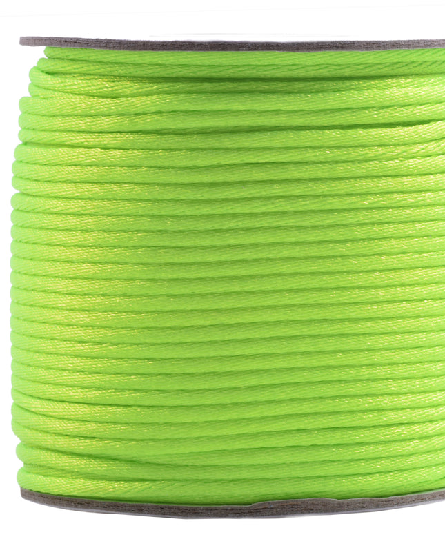 KONMAY 5 Rolls 2.0mm  Nylon Satin Silk Beading Cord, Rattail Cord, Macrame Beading String