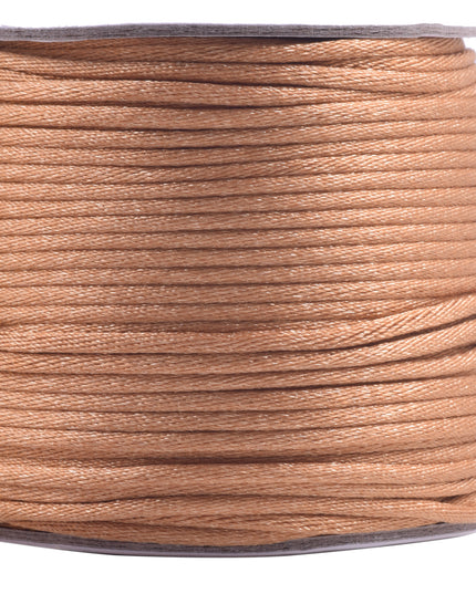 KONMAY 5 Rolls 2.0mm  Nylon Satin Silk Beading Cord, Rattail Cord, Macrame Beading String