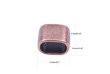 KONMAY 30pcs 10.3x7.0mm Slider Spacer Charms Beads for Licorice Leather, Jewelry Making