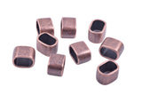 KONMAY 30pcs 10.3x7.0mm Slider Spacer Charms Beads for Licorice Leather, Jewelry Making